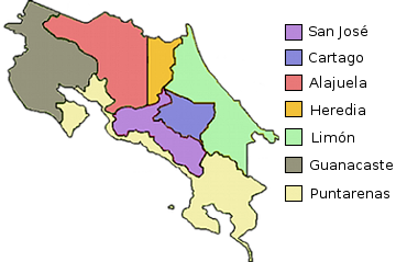 Provincias costa rica
